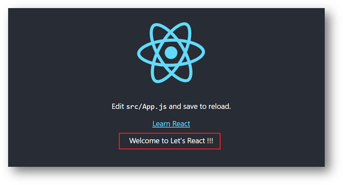 modification in react app