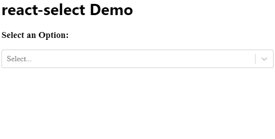 react-select working demo
