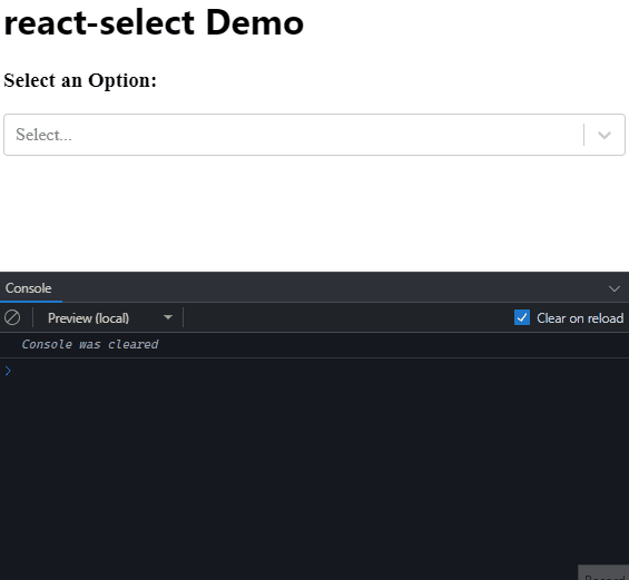 adding onchange in react-select