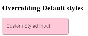 Overriding Default Styles